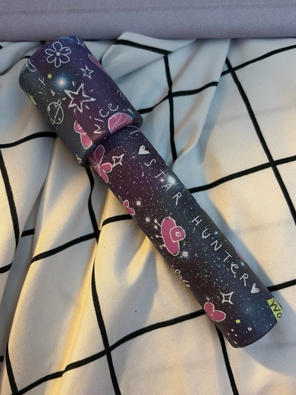 Kids kaleidoscope - Purple with Pink Hearts